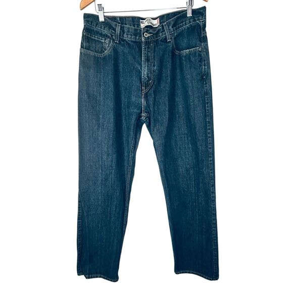 NEW Levi 559 Jeans W 36 L 34 Blue Denim Relaxed Straight Leg Mens Deep Pockets - Picture 2 of 10